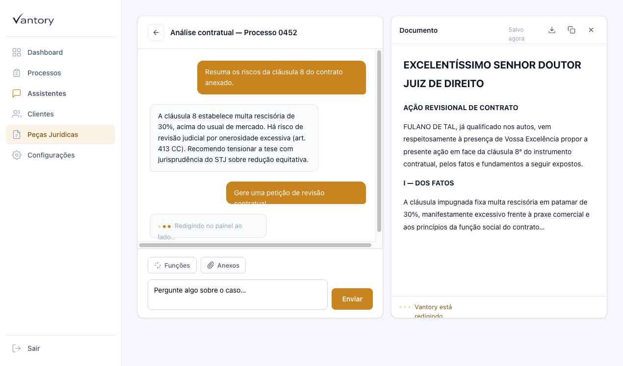 Assistente de IA com editor de documento